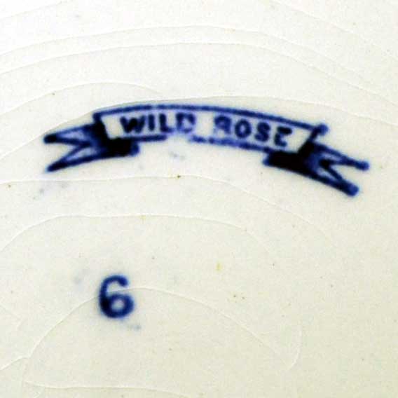 Antique Blue and White floral china Wild Rose tureen and lid - Image 4