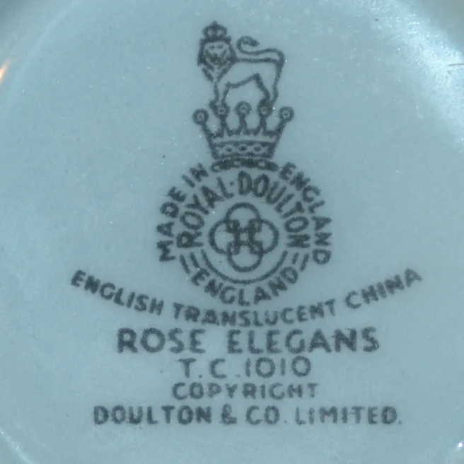 Royal Doulton China Rose Elegans TC1010 coffee cup and saucer - Image 3