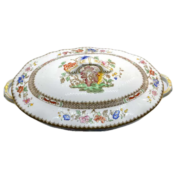 Spode Chinese Rose Gold Rim Serving Tureens c1960's - Image 3